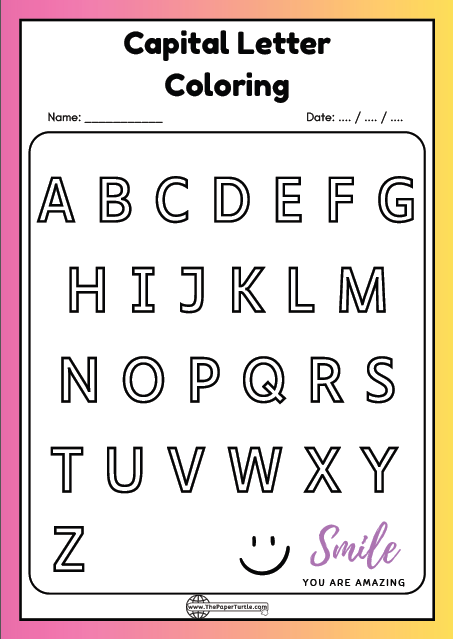 Capital Letter Coloring Page