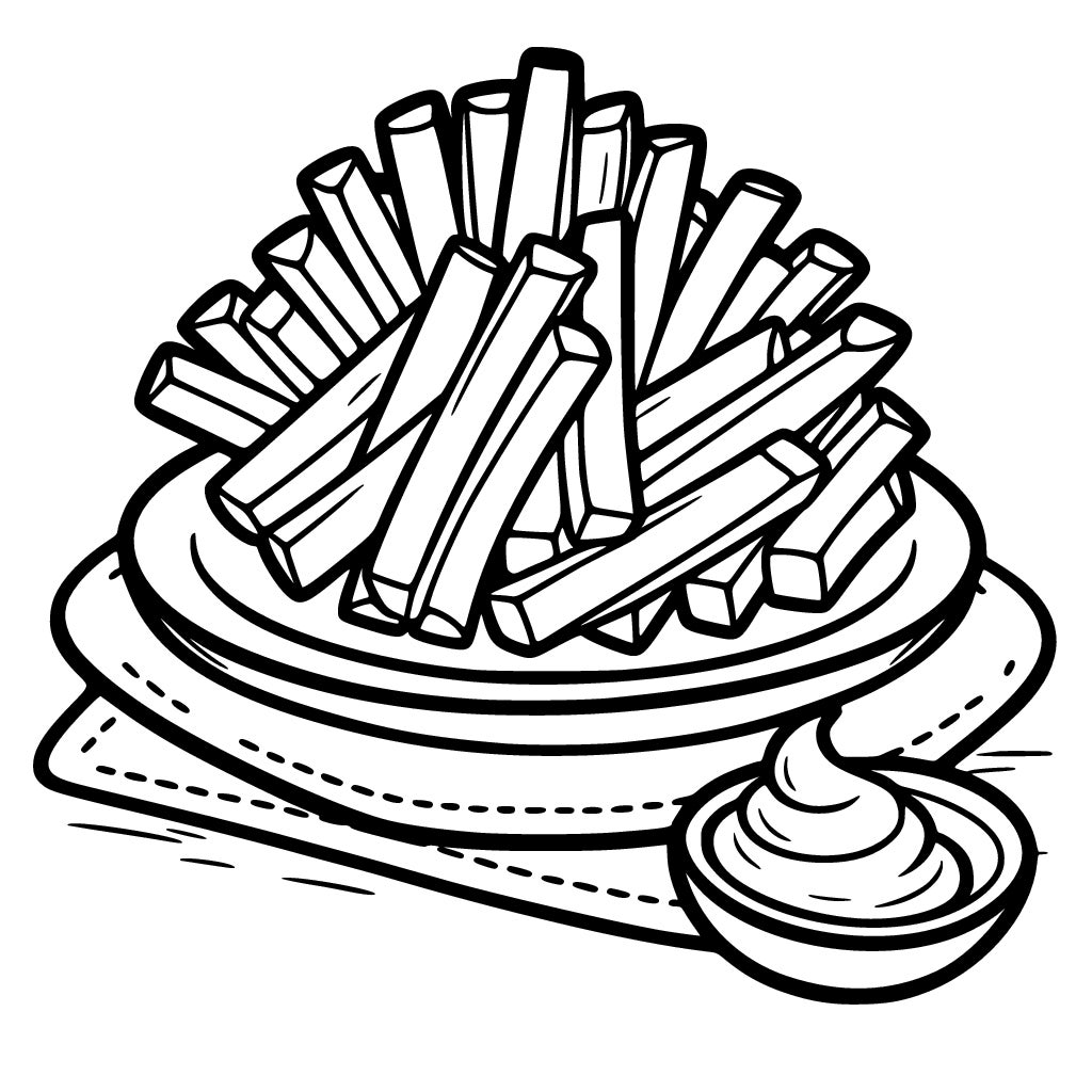 fries coloring pages