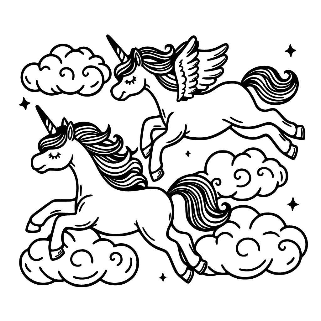 free unicorn coloring pages