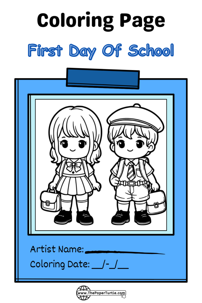 two cute kids attending first day pf school of prek