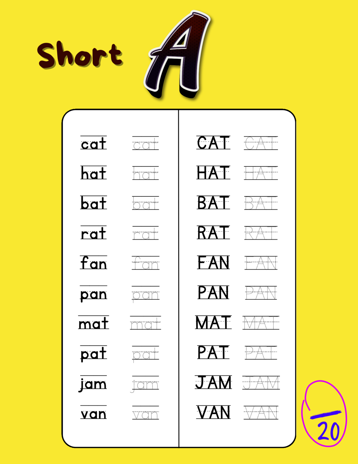 Free Printable CVC Word List ThePaperTurtle Free Printable CVC Word List ThePaperTurtle