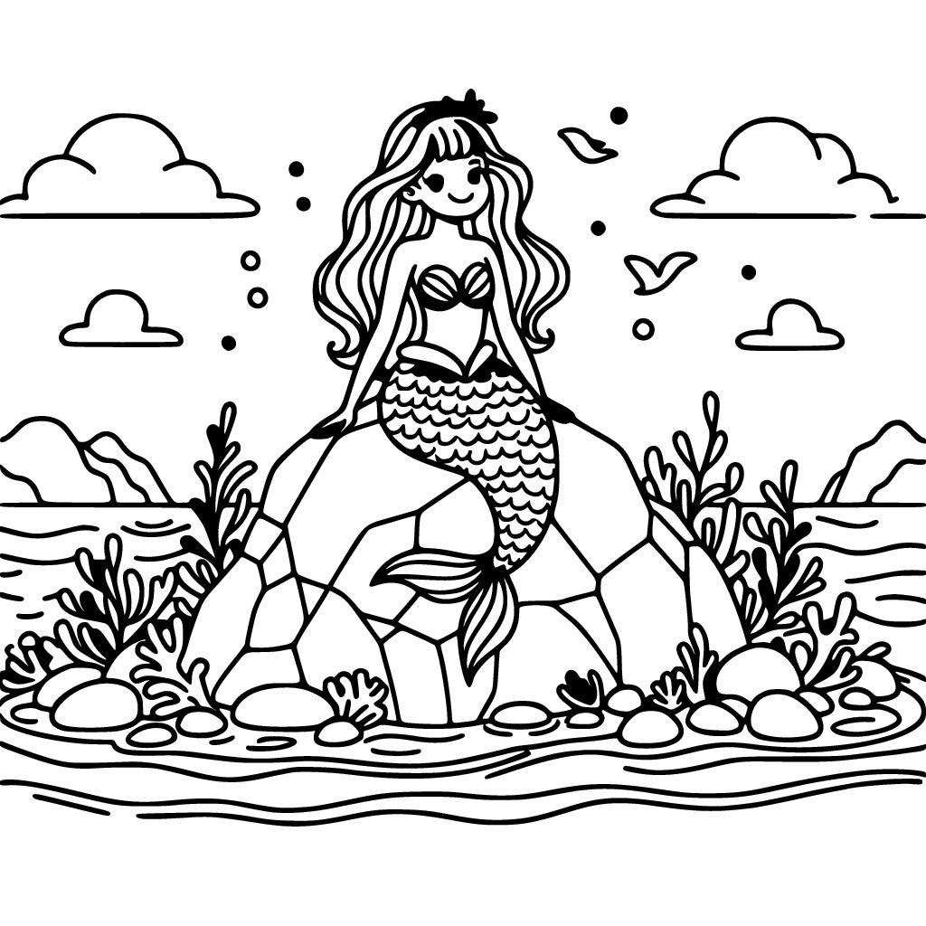 mermaid coloring pages